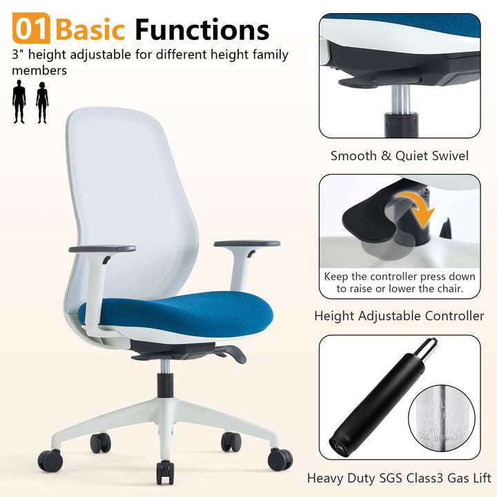 YOUNIKE Ergonomic Office Chair Rolling High-Back Mesh chair