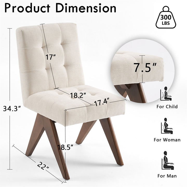 YOUNIKE Dining Chairs Upholstered Accent Chair Set of 2