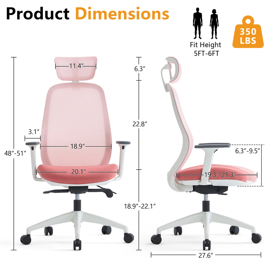 YOUNIKE Office Chair High Back Home Desk Chair with Headrest