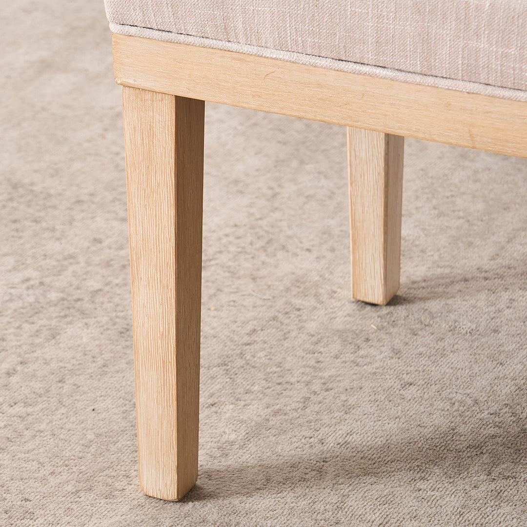 YOUNIKE 53in Entryway Bench Upholstered Dining Bench with Solid Wood Legs