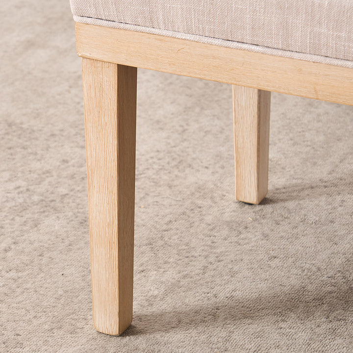 YOUNIKE 53in Entryway Bench Upholstered Dining Bench with Solid Wood Legs
