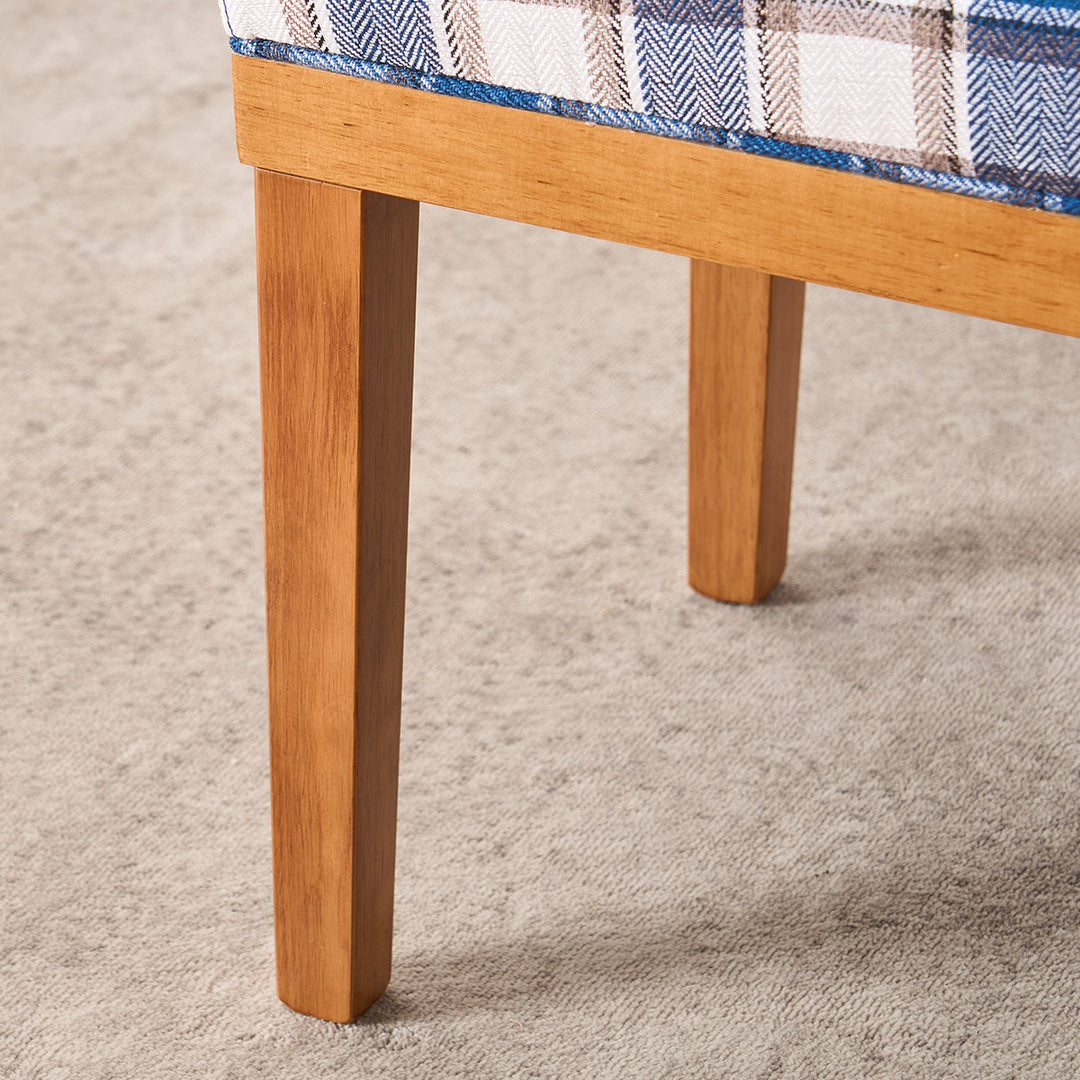 YOUNIKE 53in Entryway Bench Upholstered Dining Bench with Solid Wood Legs