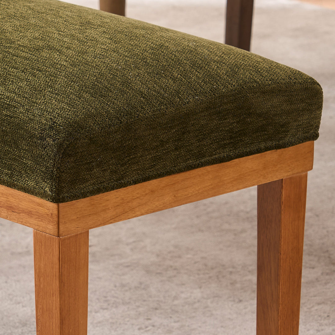 YOUNIKE 53in Entryway Bench Upholstered Dining Bench with Solid Wood Legs
