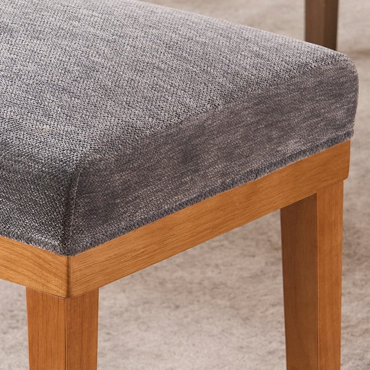 YOUNIKE 53in Entryway Bench Upholstered Dining Bench with Solid Wood Legs
