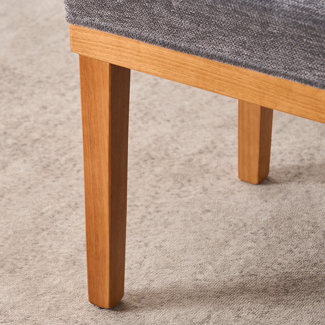 YOUNIKE 53in Entryway Bench Upholstered Dining Bench with Solid Wood Legs