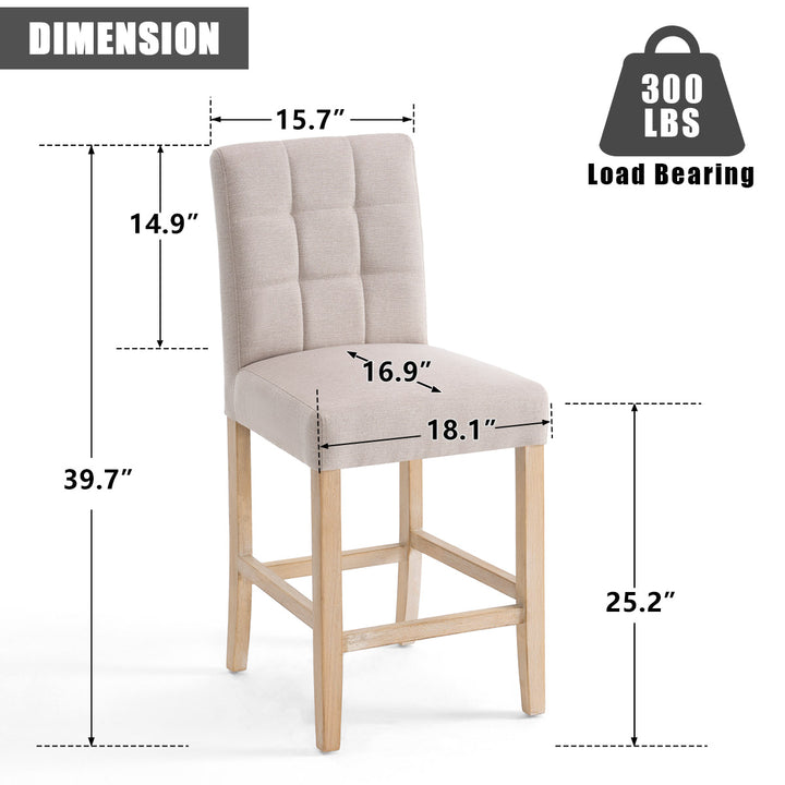 YOUNIKE Bar Stools Wood Counter Chairs