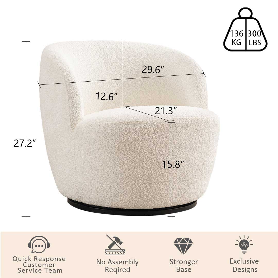 Accent Chair-White-B231