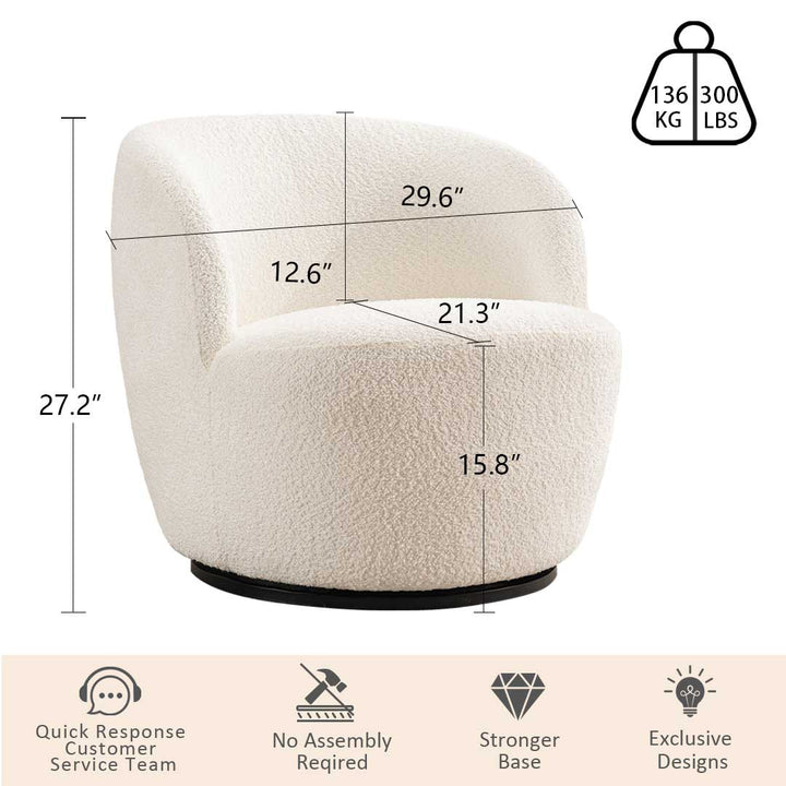 Accent Chair-White-B231