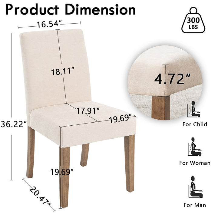 YOUNIKE Dining Chairs Minimalist Kitchen Chair Set of 2