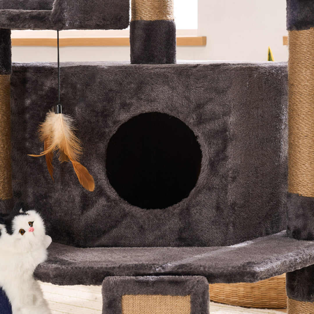 YOUNIKE Cat Tree 45in Cat Tower Condo for Kittens Pet House Play
