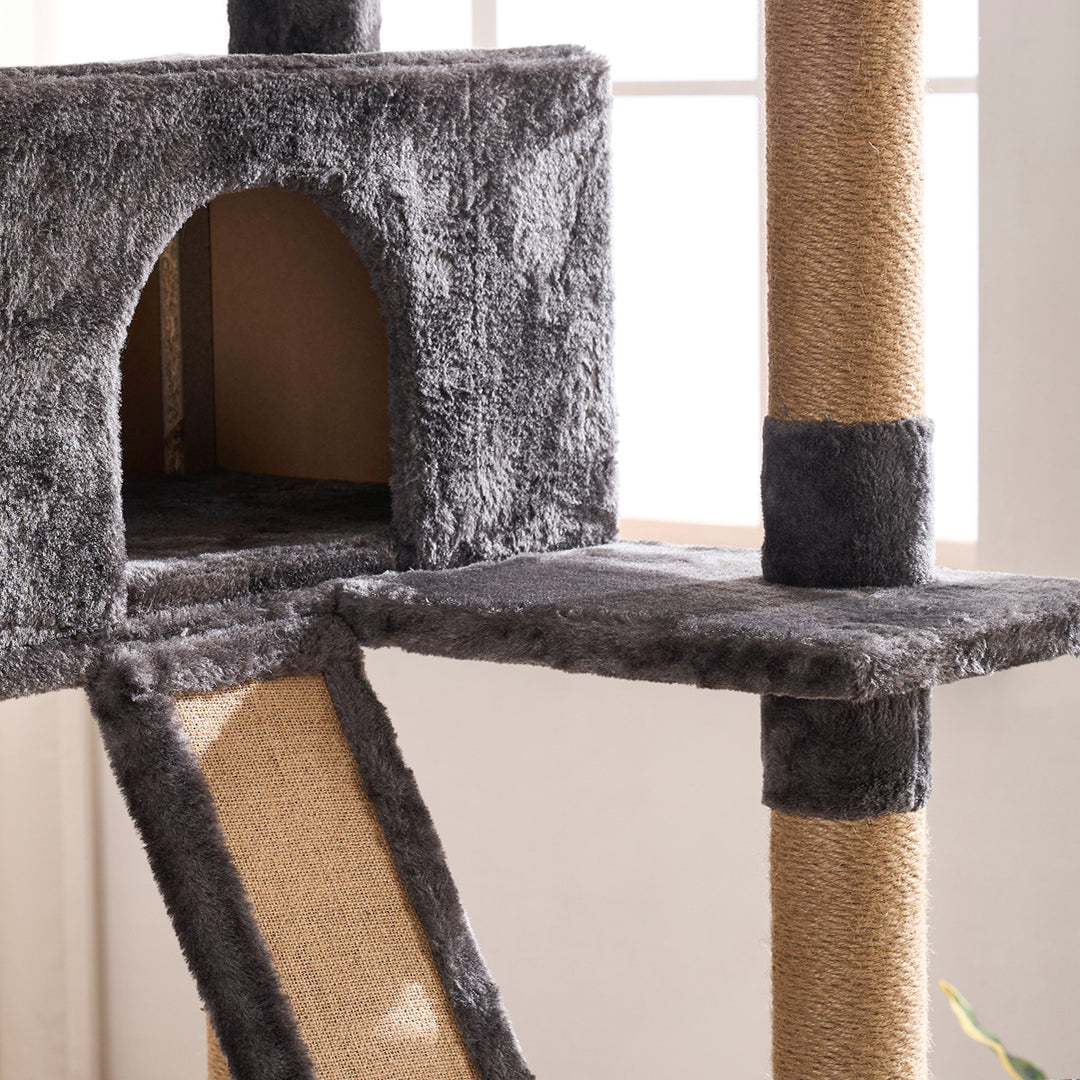 YOUNIKE 71in Cat Tree Large Multi-Level Cat Tower Condo for Indoor Cats