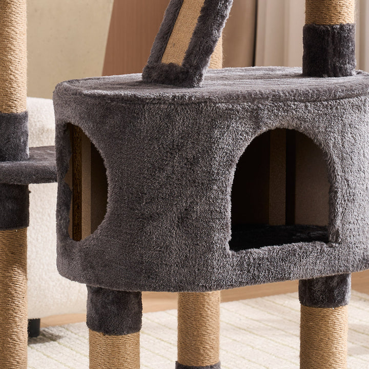 YOUNIKE 71in Cat Tree Large Multi-Level Cat Tower Condo for Indoor Cats