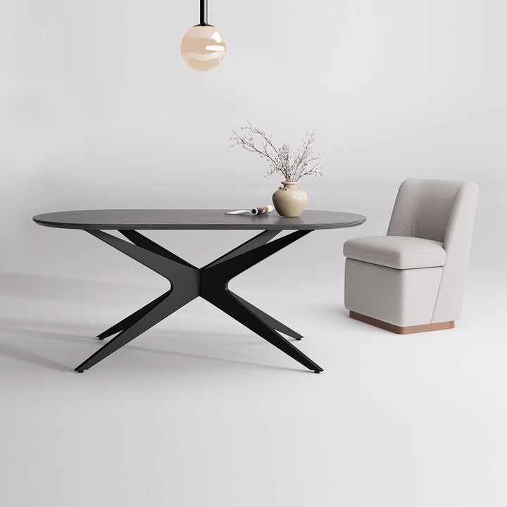 YOUNIKE Oval Wood Dining Table DTOG042-2