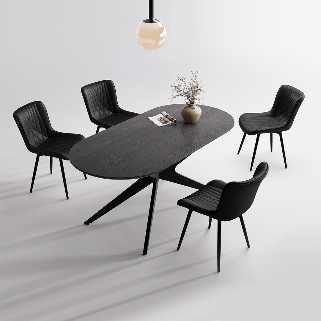 YOUNIKE Oval Wood Dining Table DTOG042-2