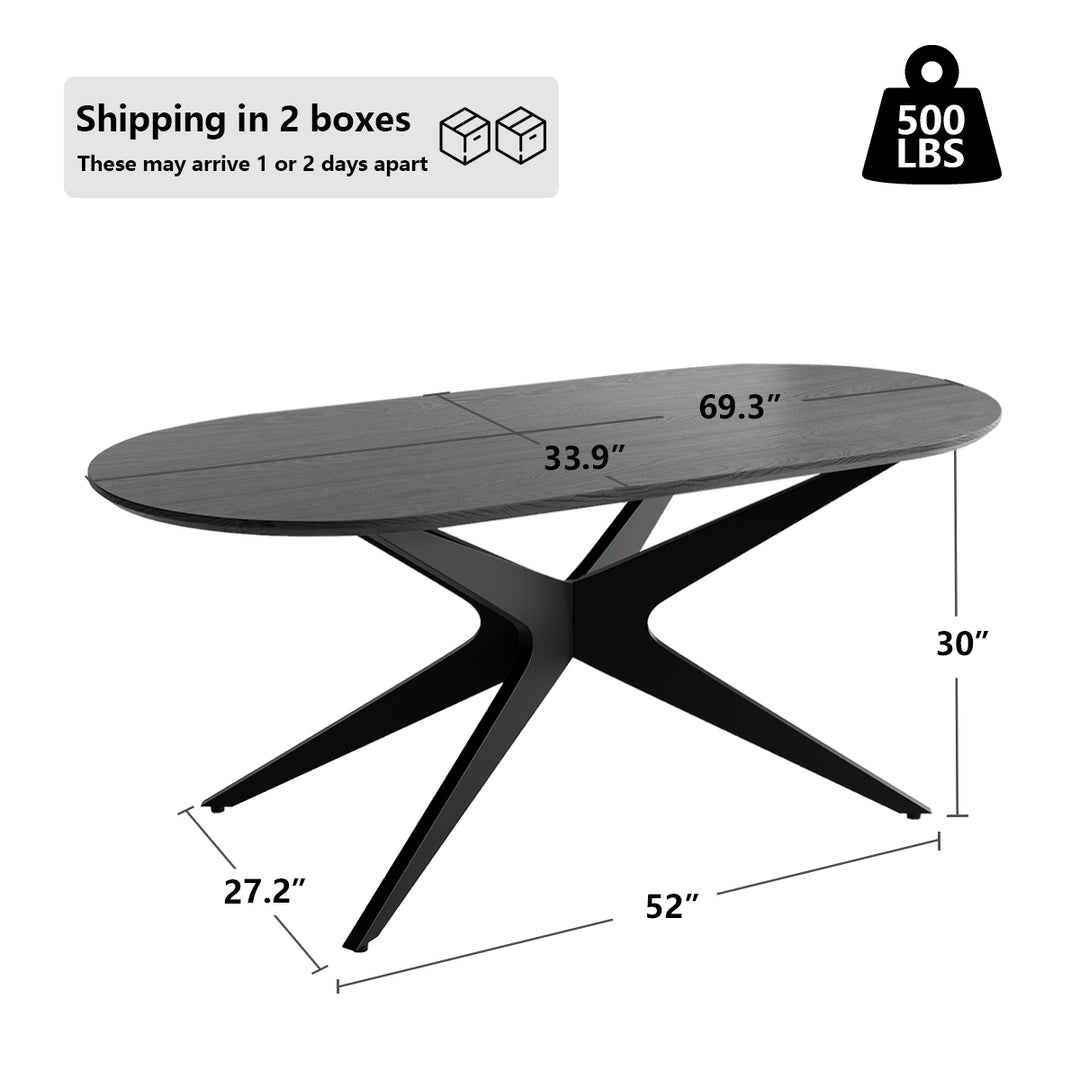 YOUNIKE Oval Wood Dining Table DTOG042-2