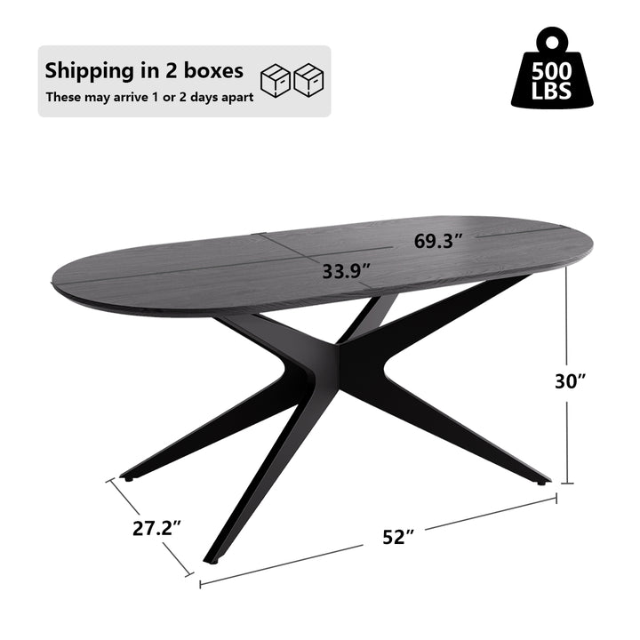 YOUNIKE Oval Wood Dining Table DTOG042-2