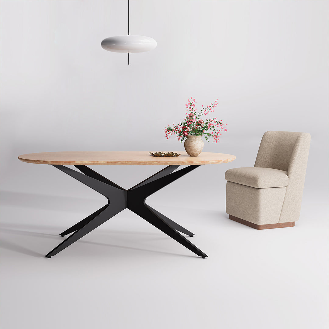 YOUNIKE Oval Wood Dining Table DTOG042-2