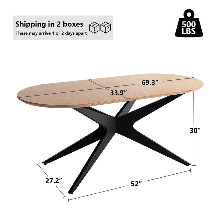YOUNIKE Oval Wood Dining Table DTOG042-2