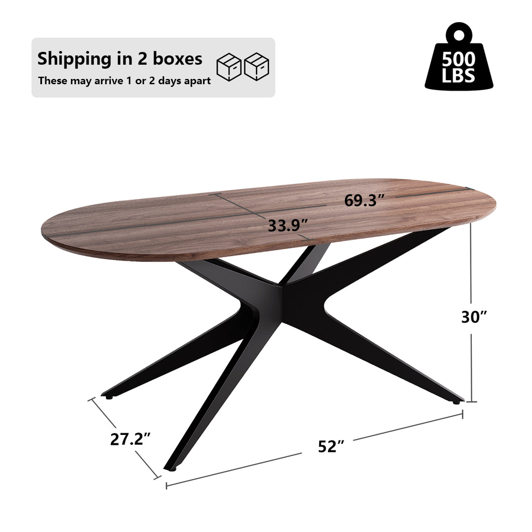 YOUNIKE Oval Wood Dining Table DTOG042-2