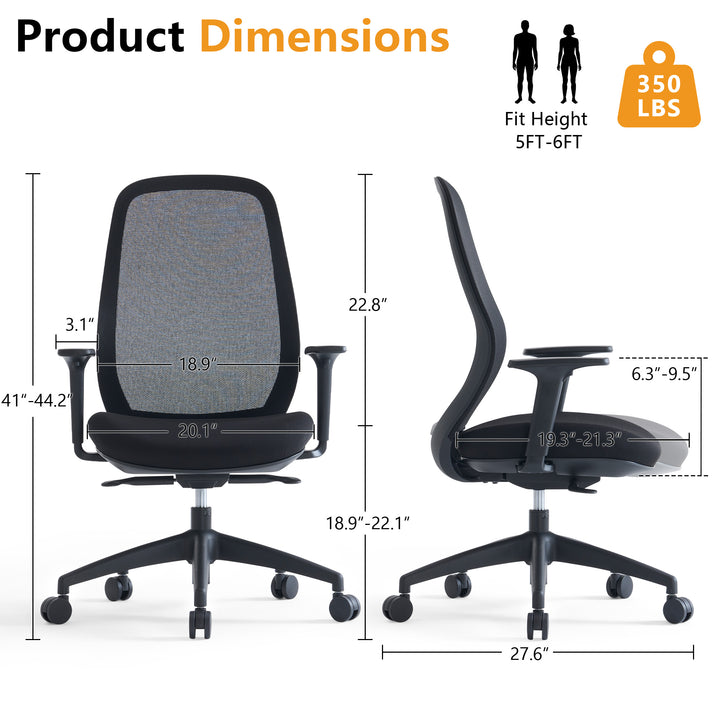 YOUNIKE Ergonomic Office Chair Rolling High-Back Mesh chair