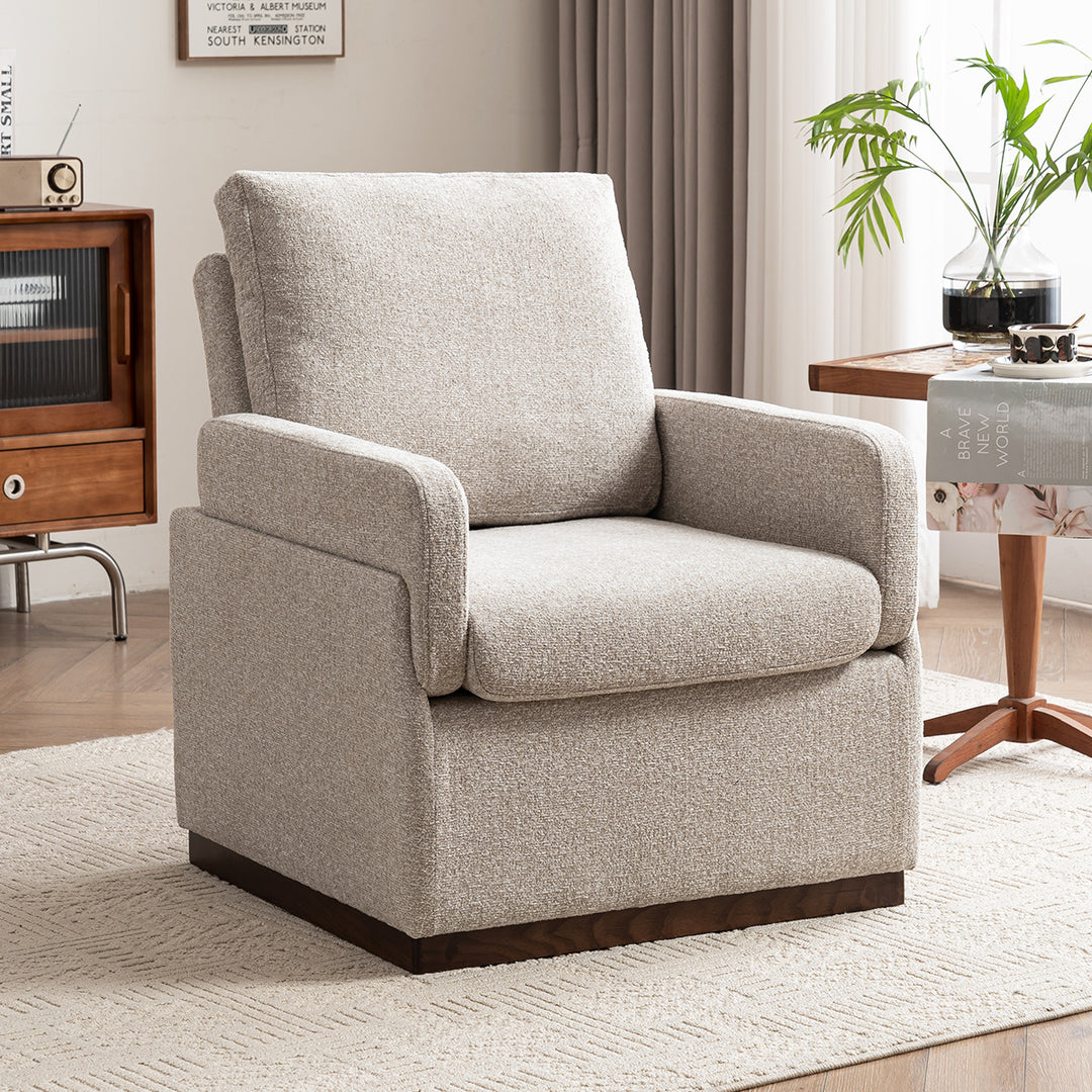 YOUNIKE Accent Armchair Modern Upholstered Barrel Chair