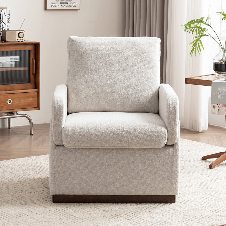 YOUNIKE Accent Armchair Modern Upholstered Barrel Chair