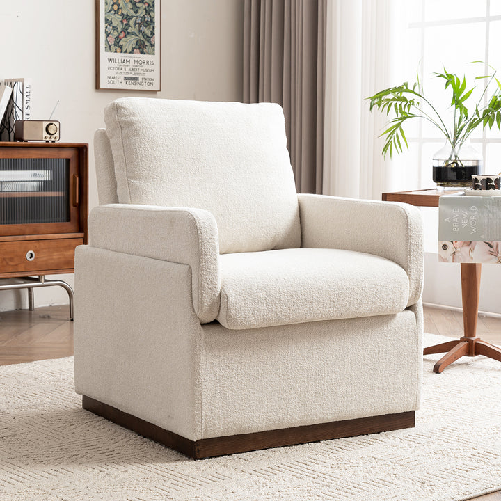 YOUNIKE Accent Armchair Modern Upholstered Barrel Chair