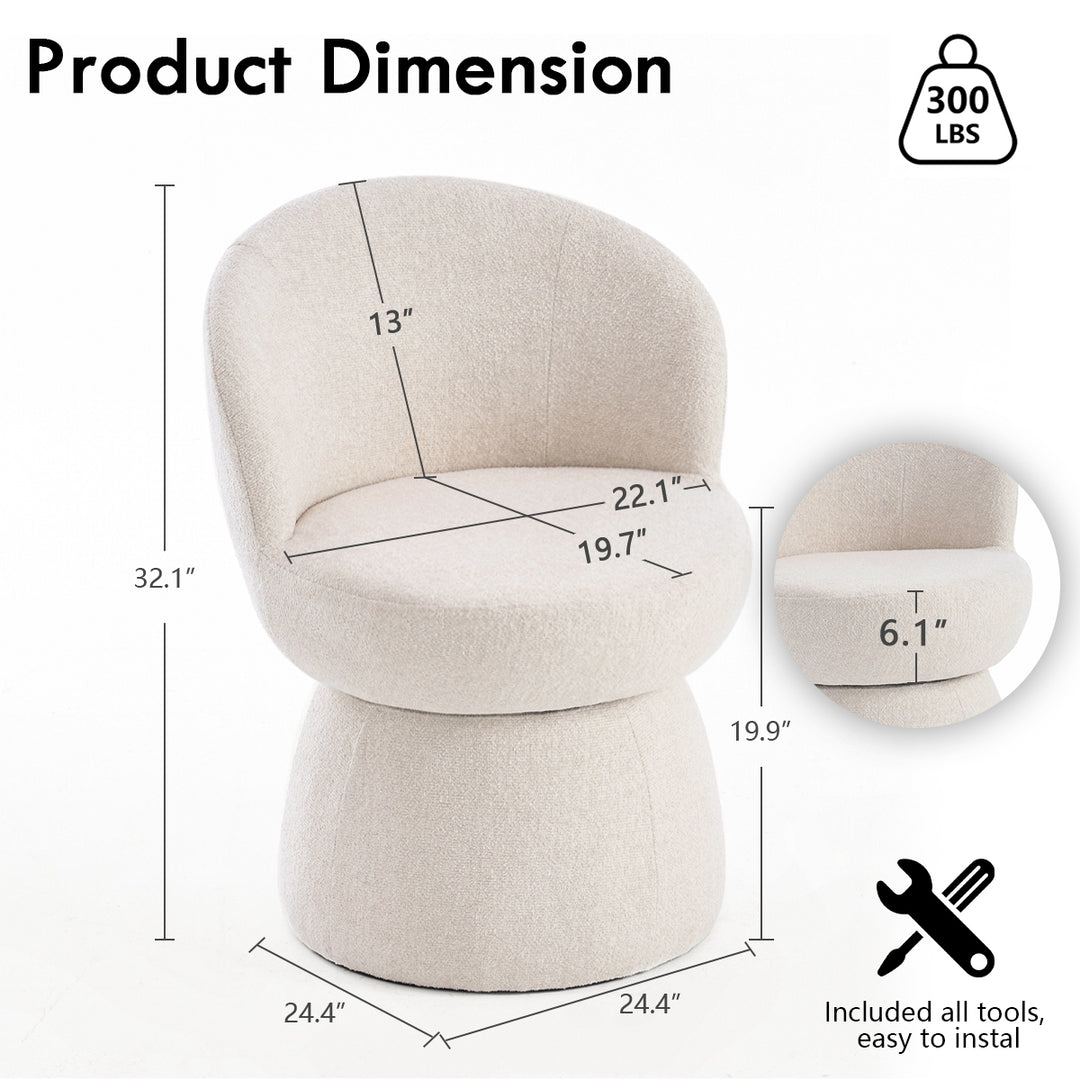 YOUNIKE Swivel Accent Chair Minilist Barrel Chair