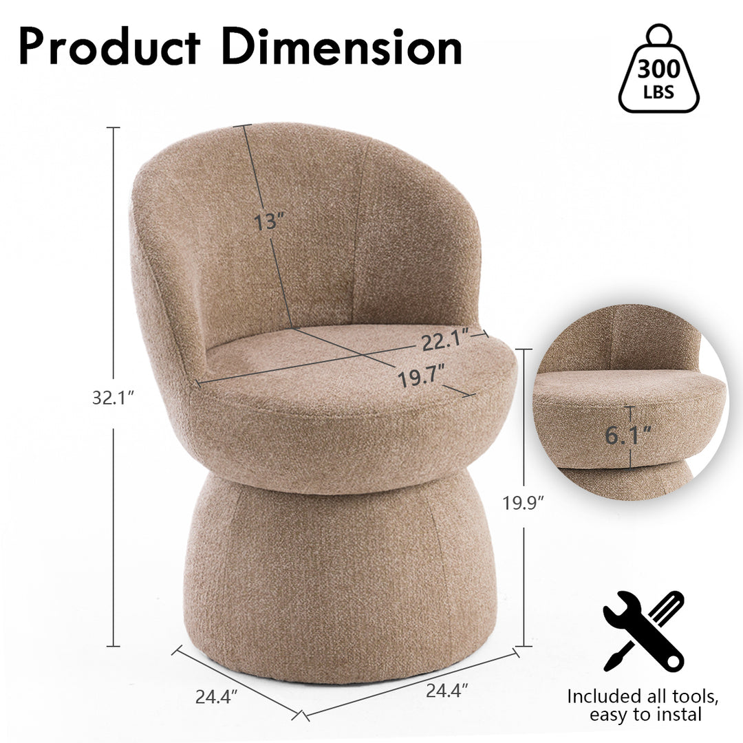 YOUNIKE Swivel Accent Chair Minilist Barrel Chair