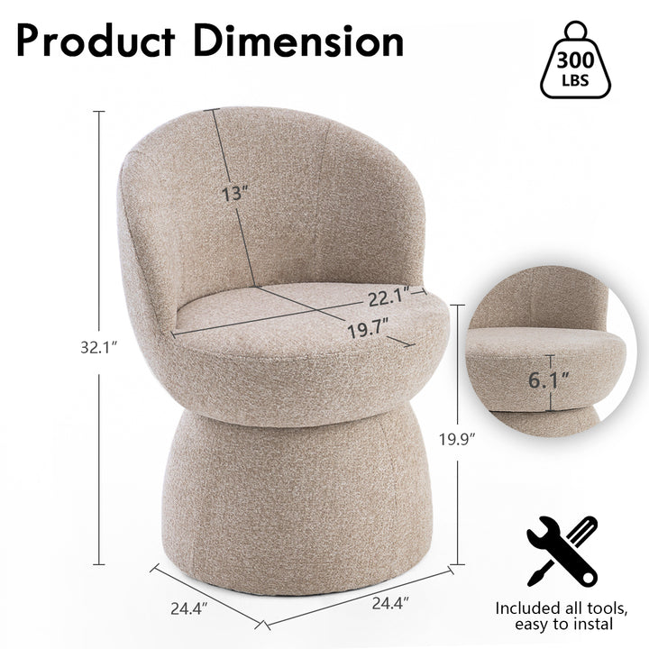 YOUNIKE Swivel Accent Chair Minilist Barrel Chair
