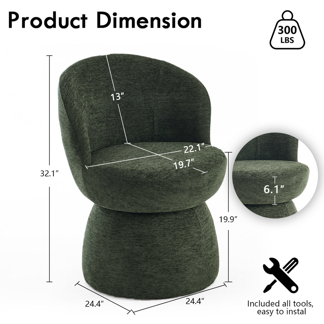 YOUNIKE Swivel Accent Chair Minilist Barrel Chair