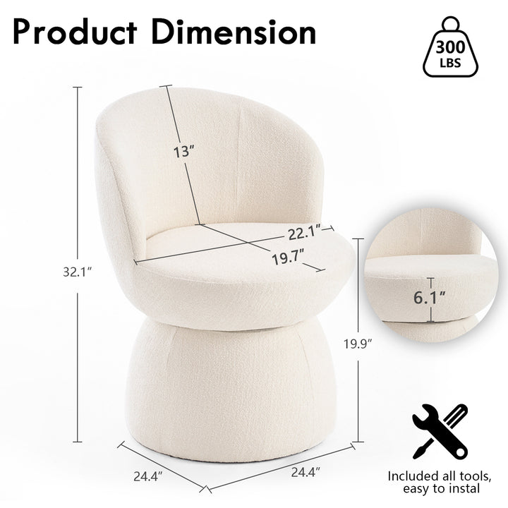 YOUNIKE Swivel Accent Chair Minilist Barrel Chair