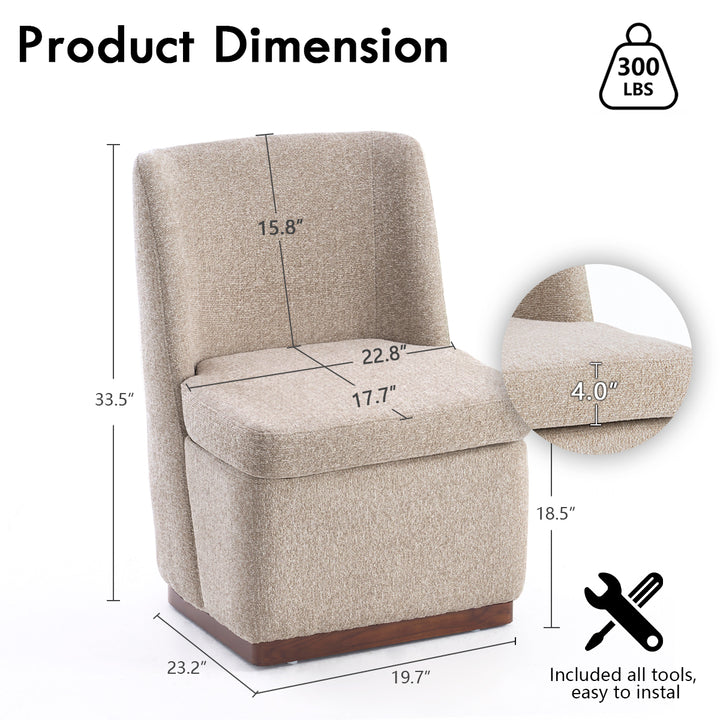 YOUNIKE Accent Chair Morandi Upholstered Barrel Chair