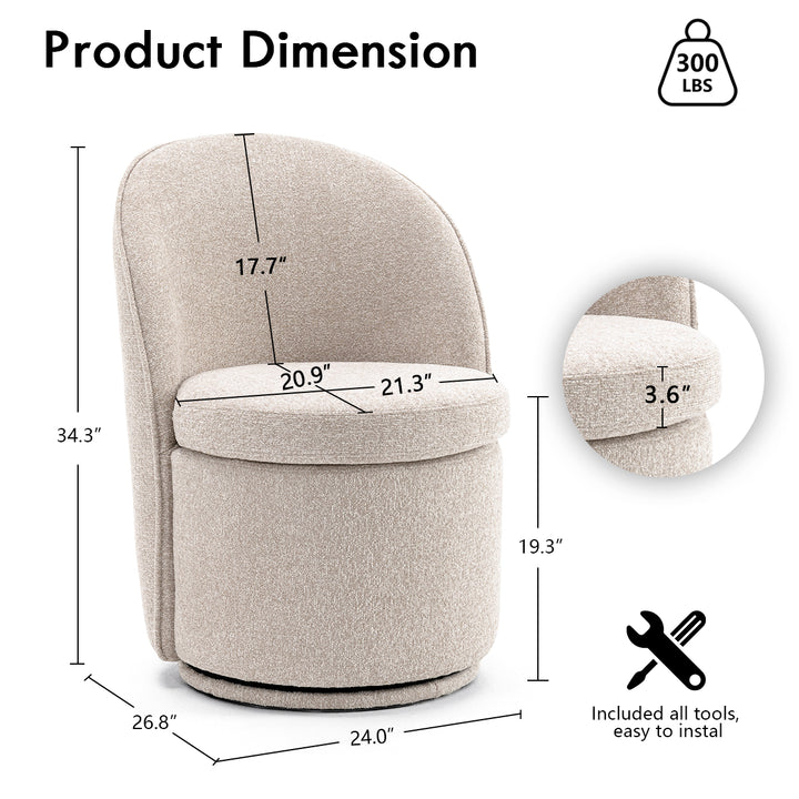 YOUNIKE Accent Chair Swivel Living Room chairs
