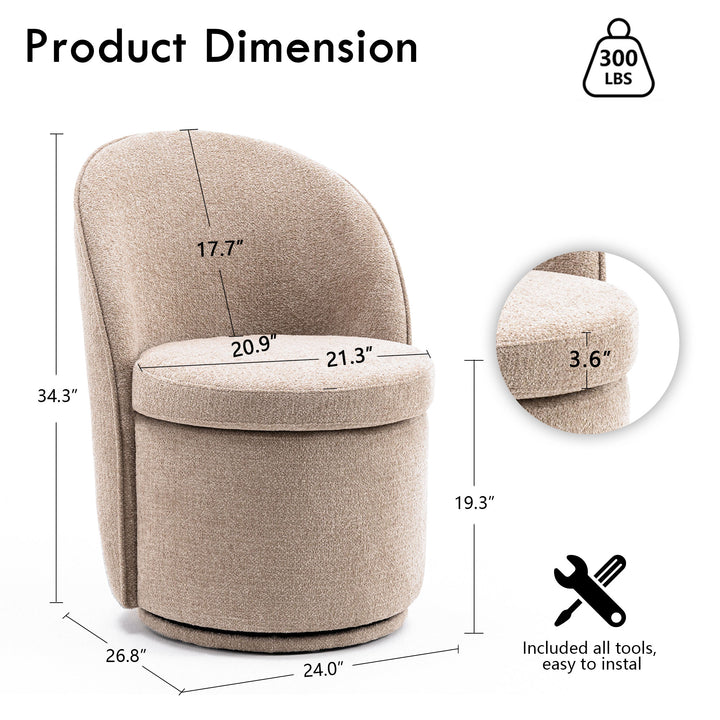 YOUNIKE Accent Chair Swivel Living Room chairs