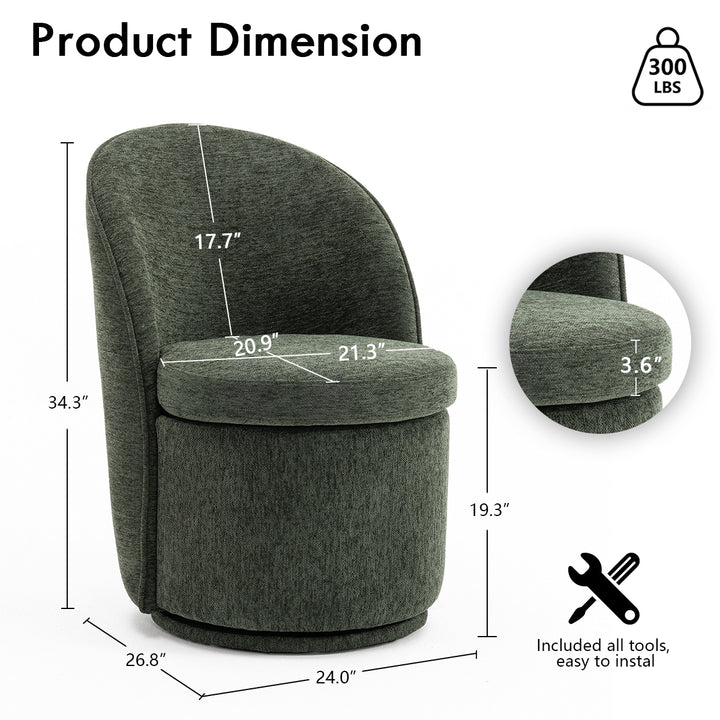 YOUNIKE Accent Chair Swivel Living Room chairs