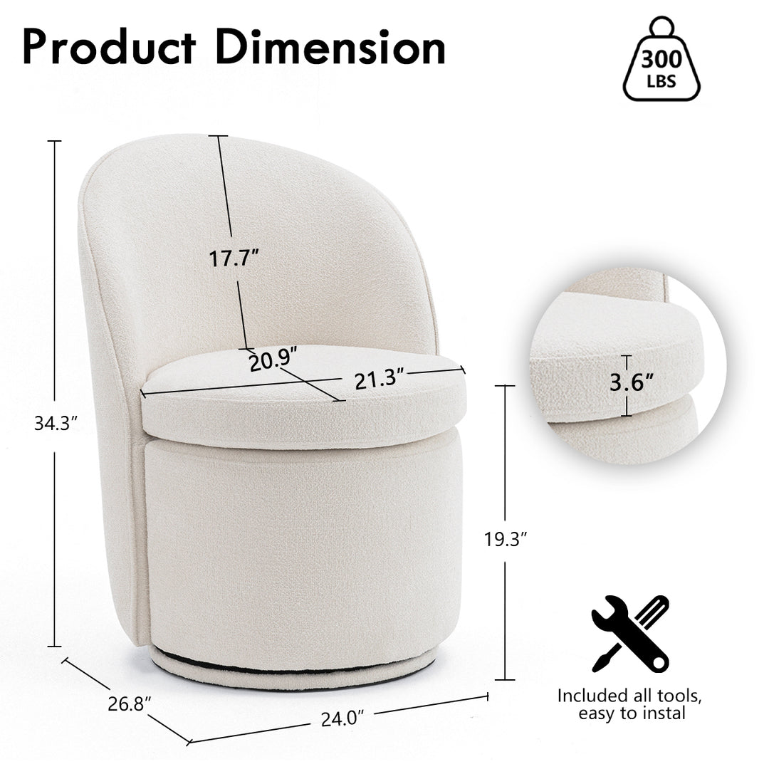 YOUNIKE Accent Chair Swivel Living Room chairs