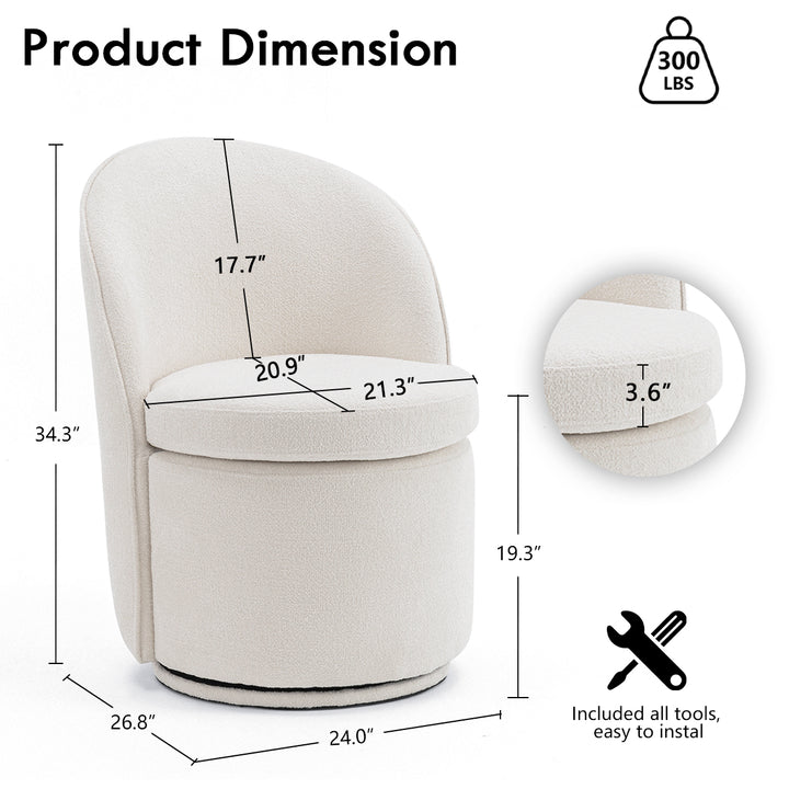 YOUNIKE Accent Chair Swivel Living Room chairs