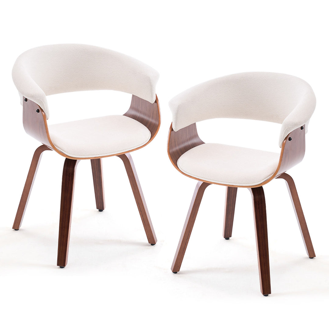 YOUNIKE Swivel Dining Chairs Padded Kitchen Chair with Wood Legs