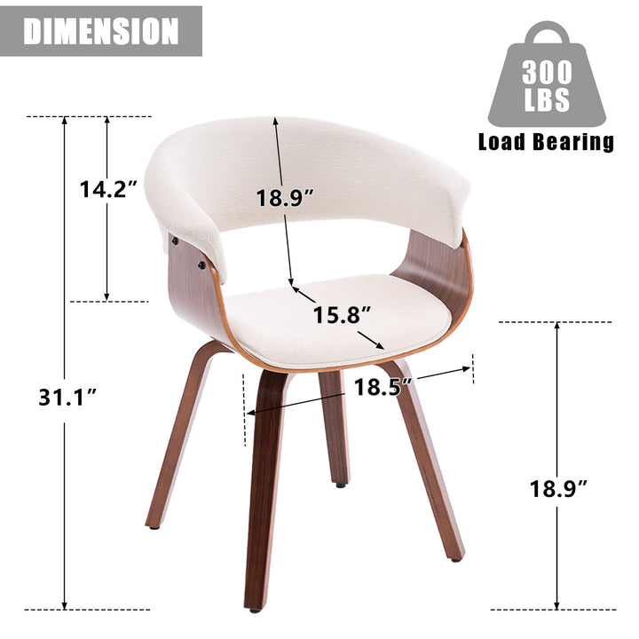 YOUNIKE Swivel Dining Chairs Padded Kitchen Chair with Wood Legs