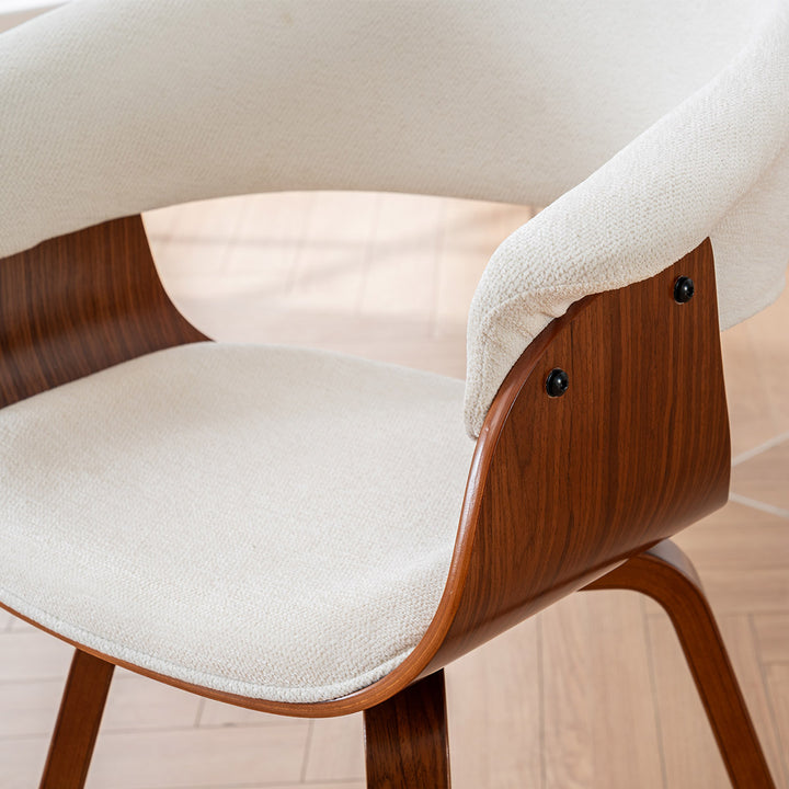 YOUNIKE Swivel Dining Chairs Padded Kitchen Chair with Wood Legs