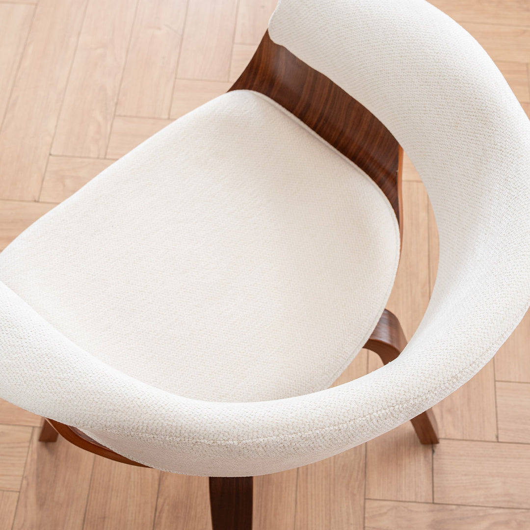 YOUNIKE Swivel Dining Chairs Padded Kitchen Chair with Wood Legs