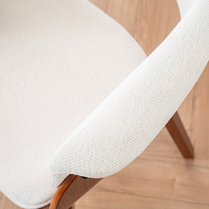 YOUNIKE Swivel Dining Chairs Padded Kitchen Chair with Wood Legs