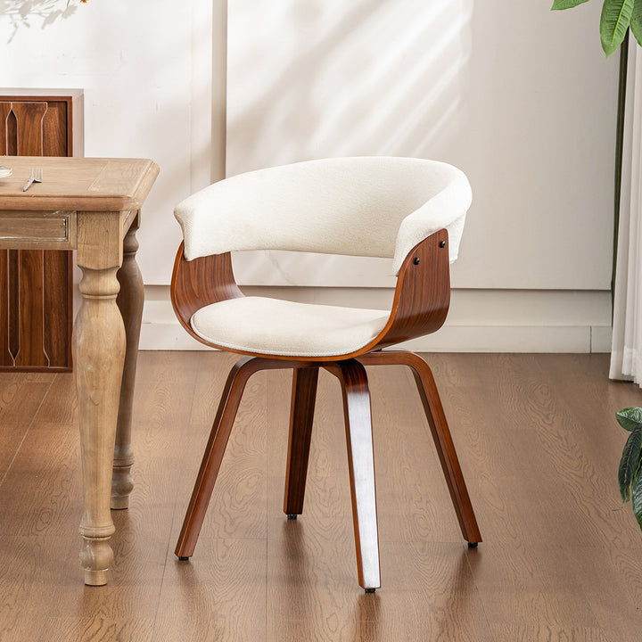 YOUNIKE Swivel Dining Chairs Padded Kitchen Chair with Wood Legs