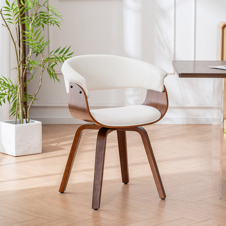 YOUNIKE Swivel Dining Chairs Padded Kitchen Chair with Wood Legs
