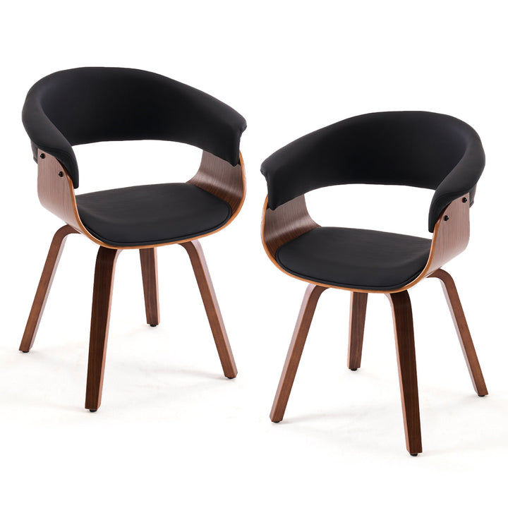 YOUNIKE Swivel Dining Chairs Padded Kitchen Chair with Wood Legs