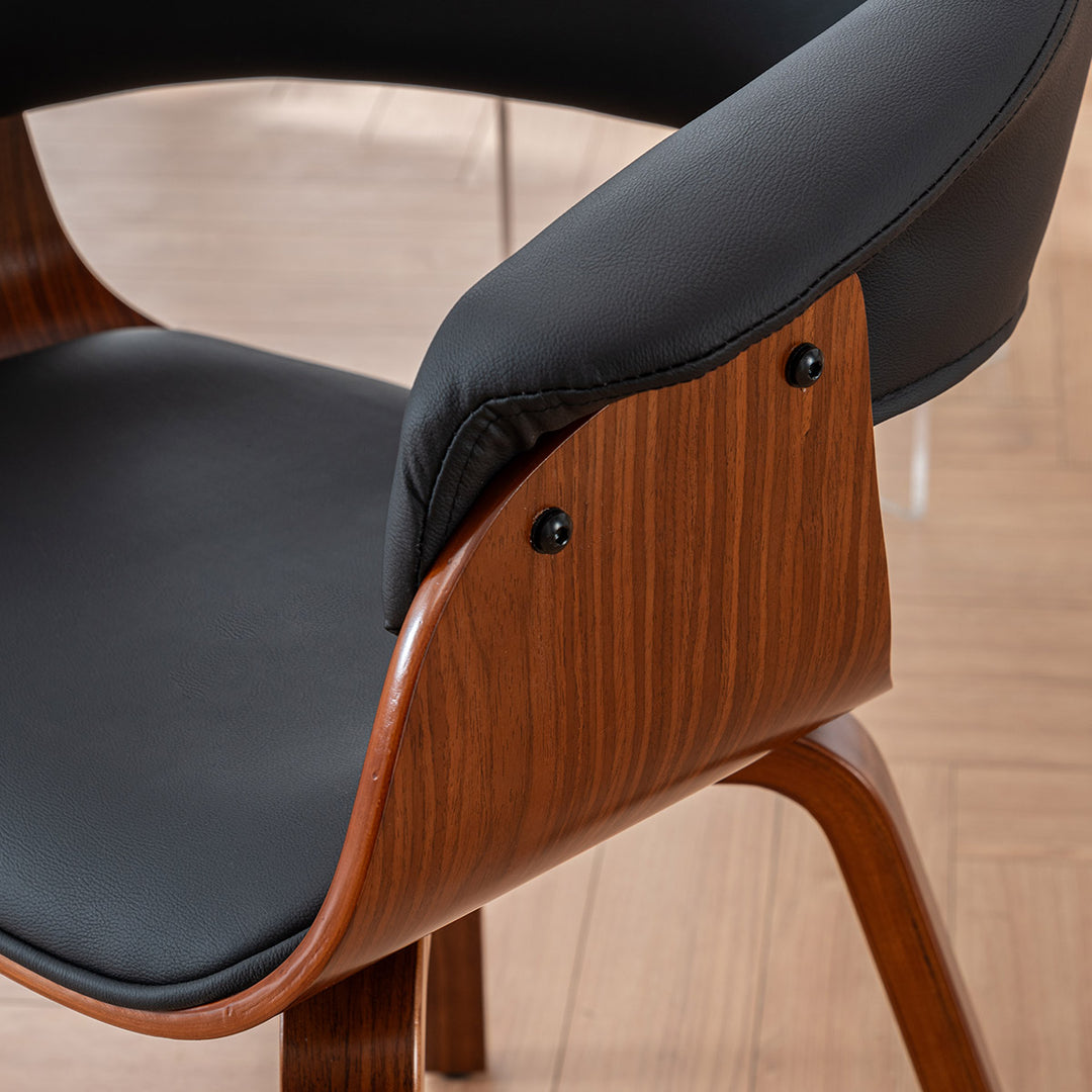 YOUNIKE Swivel Dining Chairs Padded Kitchen Chair with Wood Legs