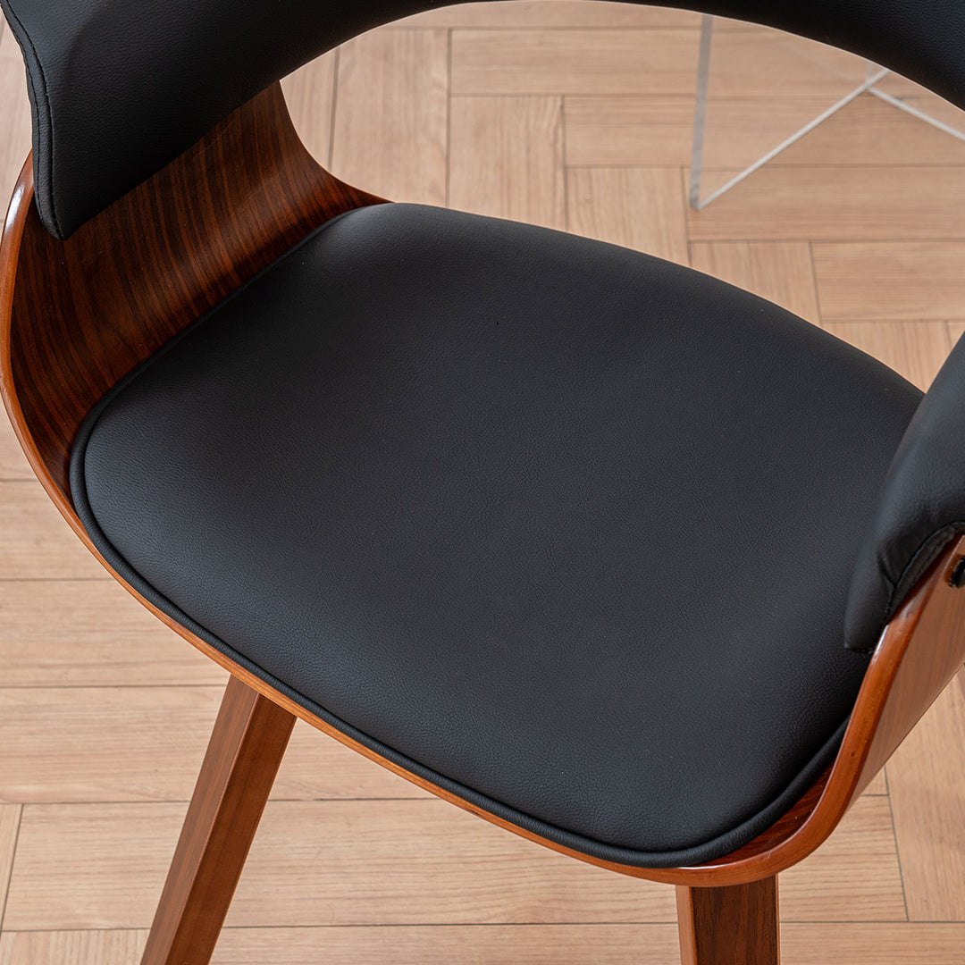 YOUNIKE Swivel Dining Chairs Padded Kitchen Chair with Wood Legs