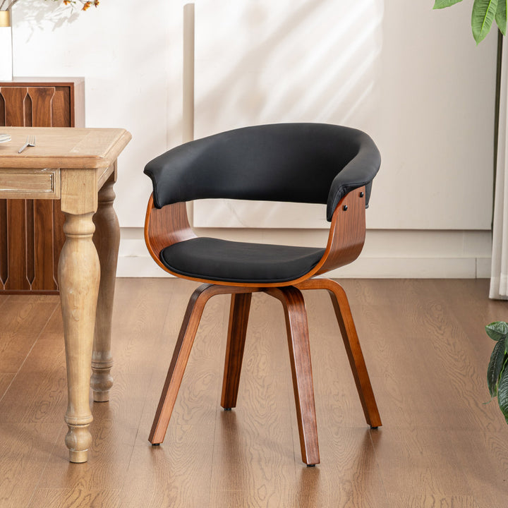 YOUNIKE Swivel Dining Chairs Padded Kitchen Chair with Wood Legs