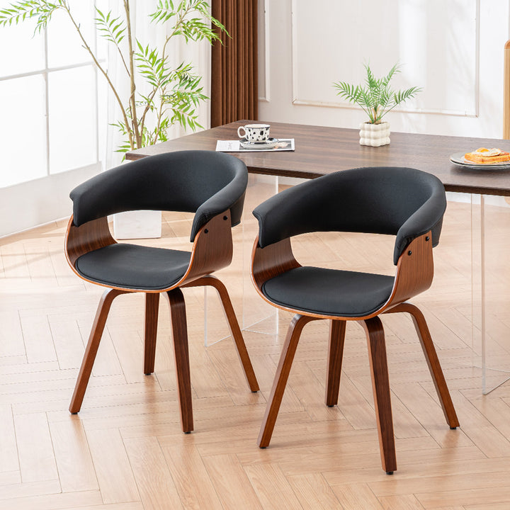 YOUNIKE Swivel Dining Chairs Padded Kitchen Chair with Wood Legs